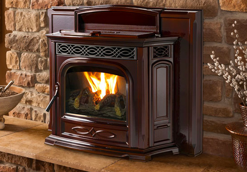 installed fireplace