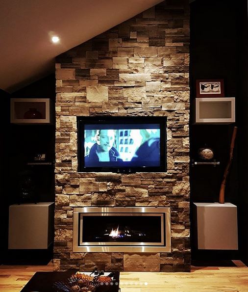 stone veneer installed