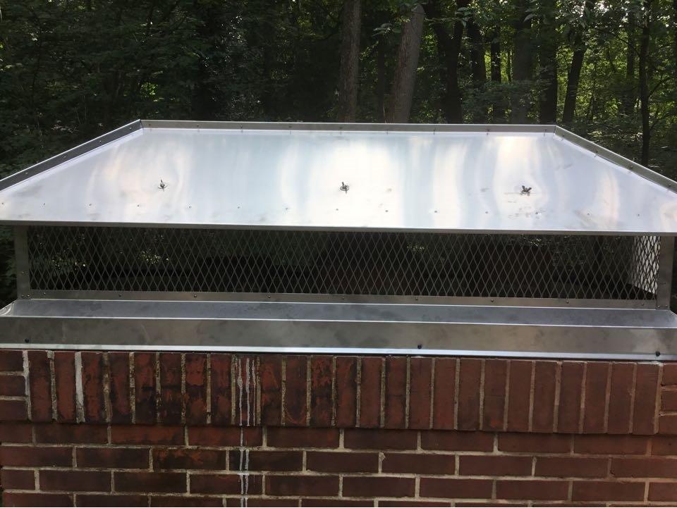 chimney cleaned by technician
