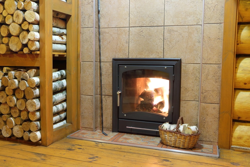 installed fireplace insert