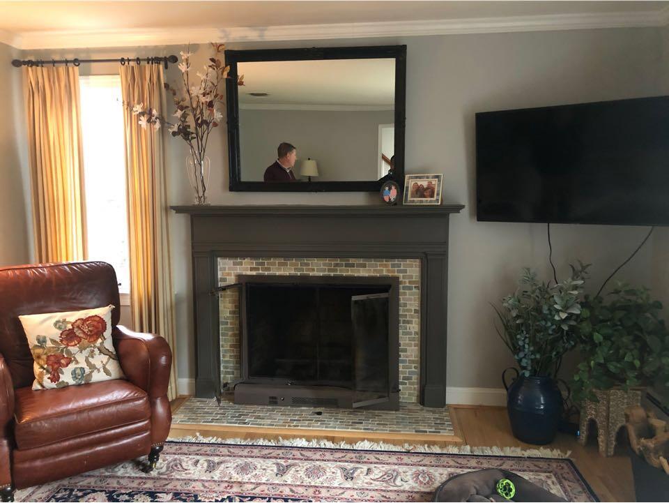 before fireplace installation